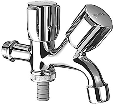 Schell Kombi Auslaufventil, Auslaufhahn (Ventil aus Messing Schlauchverschraubung Luftsprudler Comfort Griff Chrom) 035620699