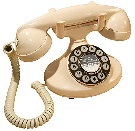 GPO Pearl Push Button Classic Retro Corded Telephone - Ivory