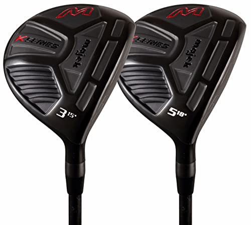 Petite (4'10'' a 15'7,6 cm) Senior Majek K-Series 3 5 - Set di mazze da golf, per destrorsi di alta qualità, ultra perdonanti, da donna in grafite flessibile con impugnatura in velluto Tour