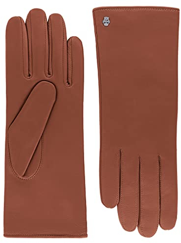 Roeckl Damen Hamburg Lederhandschuhe, Cognac, 7