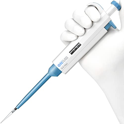 ONiLAB 0,5-10ul Pipettateur monocanal Design ergonomique Micro pipette réglable, autoclavable…