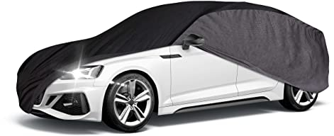 WALSER CarComfort Bâche de Protection pour Voiture Indoor Eco M, Couverture de Voiture pour l'intérieur, ménageant la Peinture Gris/Noir