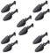 Petyoung 5 Pairs Men Shoe Tree Shoe Stretchers Shaper, Plastic Adjustable Length Shoe Shaper Support, Black