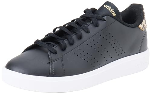 adidas Advantage Base 2.0 Shoes, Zapatos Mujer, Core Black/Core Black/Magic Beige, 44 EU