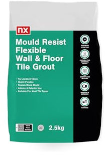 NX Mould Resist Light Grey Wall & floor tile Grout 2.5kg