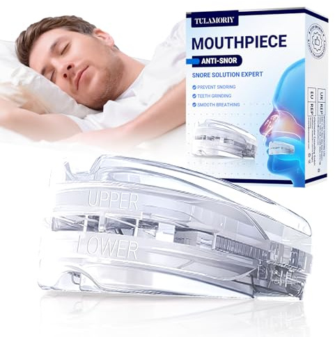 Férula Antironquidos, Férula Dental Antironquidos, Antirronquidos para dormir, Permite una respiración más fluida durante la noche, Fácil de usar y limpiar, Apto para hombres y mujeres