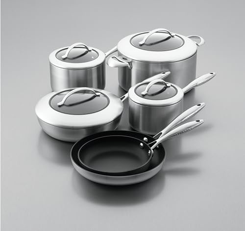 Scanpan CTX 10 Piece Cookware Set | 5 Layer Construction | Durable Non-Stick Coating | For All Hobs Including Induction | Oven Safe