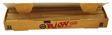 Raw 64x konische Hülsen ungebleicht (2x32) Jointhülsen Joint Cones pre-rolled
