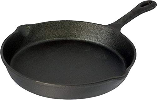 Buckingham Pre-seasoned Premium Cast Iron Skillet Frying Pan Suitable for Induction Electric Gas Oven Safe Ideal for BBQ Grilling Cast Iron Pan for Healthy Cooking 26 Cm