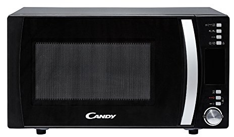 Candy COOKinAPP Forno a Microonde con Grill, 25 Litri, 900W, 40 Programmi, App Simply-Fi, Funzione ECO, Programma Defrost, Child Lock, Libera Installazione, 51,3 x 42,9 x 30,7 cm, Nero - CMXG25DCB