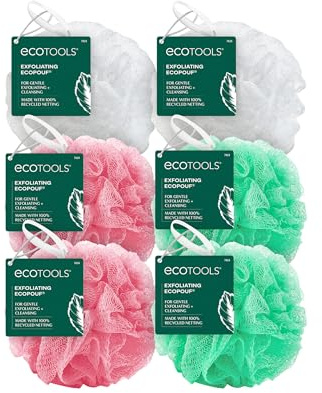 EcoTools Exfoliating EcoPouf, 6 Count Loofah Sponges