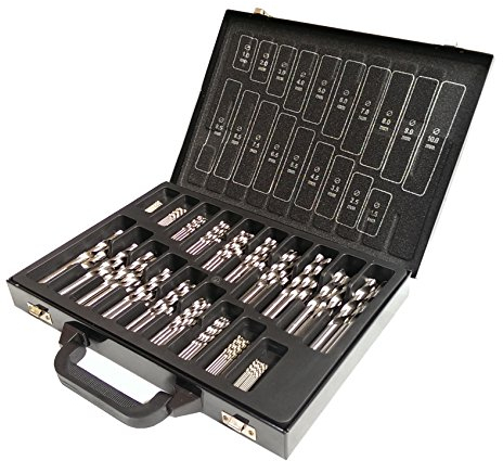 HSS-G Spiralbohrersatz Metallbohrer 170-tlg, DIN 338, geschliffen, 1-10 x 0,5 mm, im Koffer