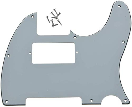 Dopro 8 Hole Tele Guitar Humbucker Pick Guard for USA/Mexican FD Telecaster White 3 Ply (WBW)