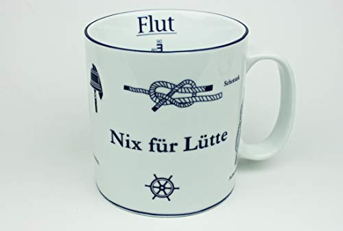 Nix für Lütte Becher mit Seemannsknoten groß Knotenbecher Jumbobecher Kaffeebecher
