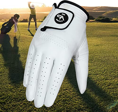 Cabretta Golf Gloves for Men, Leather Golf Gloves, Golf Gloves, cabretta Leather Gloves (Medium, Right Hand)