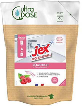 JEX Pro - Ultra dose anti calcaire - Nettoie, Détartre, Parfume - Parfum framboise - Formule 100% naturelle -Economique et écologique - 500ML - Fabrication Française - Réservé aux professionnels