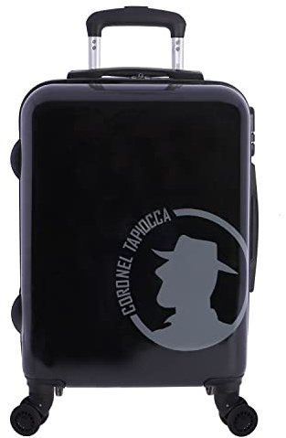 Coronel Tapiocca Maletas Viaje Cabina - 55x40x20, Equipaje De Mano Hombre, Negro (Black), 55x40x20 Cm