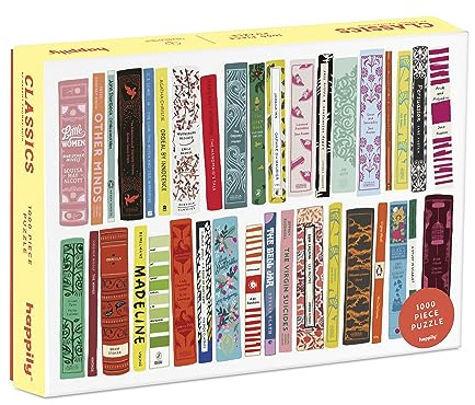 Puzzle classique de 1000 pièces pour adultes | Planche 100 % recyclée de qualité supérieure | Couverture de livre de 1000 pièces | Cadeaux pour les amateurs de livres | Puzzle Happily