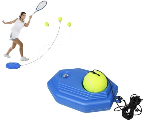 WAONIQ Tennis Trainer, Tennistrainer Tennisball Trainer, Trainer Tennis Baseboard mit Einem Seil und 1 Trainingsball, Tennis Selbststudium Praxis Training Tool für Anfänger Kinder Erwachsene