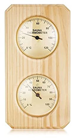 CAIONPLE Thermomètre et hygromètre de sauna 2 en 1 - Mesure de l'humidité et de la température pour le sauna de , de la famille, de l'hôtel
