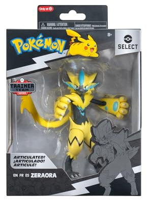 Pokémon PKW3205-15cm Select Figure - Zeraora, offizielle bewegliche Figur
