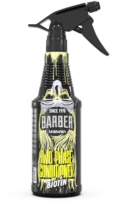 BARBER MARMARA Two Phase Conditioner Herren | leave in haarpflege Männer | anti spliss | Haarparfüm | Sprühkur | Entwirrungsspray | leave in conditioner spray Men (400ml, No.4 Biotin)