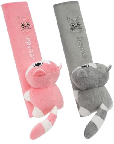 Almohadillas Cinturon Coche Niños, 2 piezas, Almohadillas para Cinturón de Seguridad de Viaje, Lindo Almohadilla para el Cinturón Coche Seguridad Transpirable y Agradable, para Protegen, 22.5cm