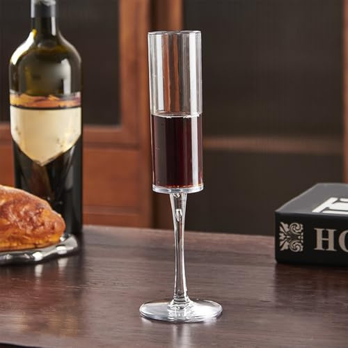 Flute da champagne in plastica e stelo in acrilico, bicchieri da tostatura per matrimoni per feste di compleanno