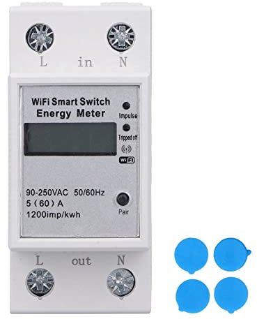 Contatore di energia intelligente WIFI Display LCD Famiglia 1 Fase 2P Guida Din ZMAI90 AC90250V PC Materiale in rame Tuya App Compatibile Controllo intelligente Dispositivo di