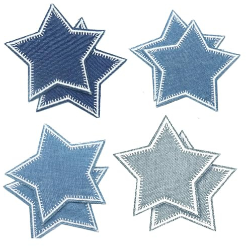 Tissu Thermocollant,8 PCS Thermocollant Tissus Fer À Repasser,Patch Thermocollants Jean,Transfert Textile Thermocollan,Patch En Tissu Brodé,pour Décorations Réparation Vestes,Chapeaux,Sacs Dos,Jeans