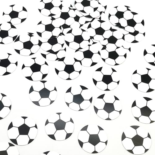Dermalyx 100 stycken fotbollskonfetti för födelsedagsdekorationer, 2026 World Party Ornament, bordsdekoration för fotboll, fotbollsprydnad för barn