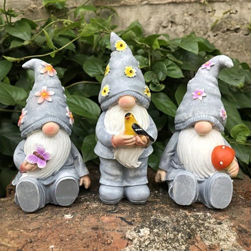 3 Piezas Enanos Figura Decoracion Gnomo Jardin Exterior Figuras Terraza