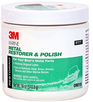 3M Marine Metal Restorer & Polish (09019) – for Boats and RVs – 18 Ounces, Paste