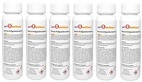 Well2wellness® Humidificación para Sauna ' Exclusiv Set' Mit 6 X 125ML Botellas