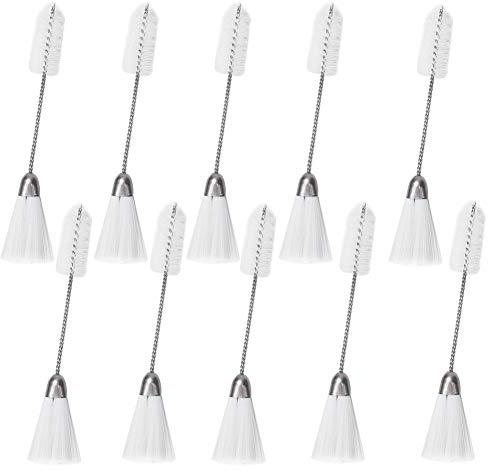 10pcs Dual End Nähmaschinen-Reinigungsbürste, Nylon Edelstahl Nähmaschine Reinigungsbürste Haushalts Hygienewerkzeug, Fusselbürste Reinigungswerkzeug Set