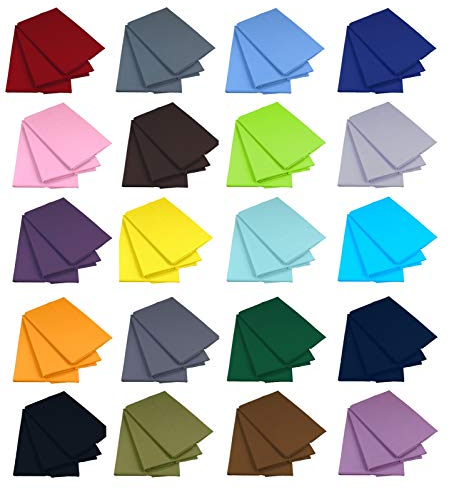 Klassische Bettlaken Betttuch Haustuch Laken 100% Baumwolle ohne Gummizug viele Farben und Größen (Dunkelgrün, 160 x 200 cm)