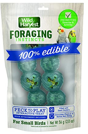 Wild Harvest Foraging Instincts Peck n’ Play Interactive Treat, 2 Ounce, for Small Birds