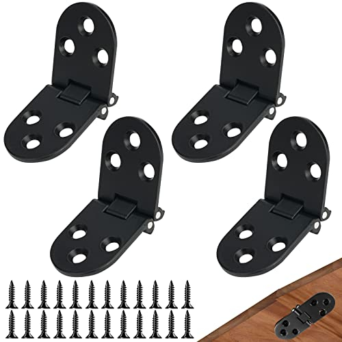 4 cerniere in acciaio inox a 180°, connesse con vite, per armadi e tavoli pieghevoli