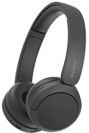 Sony WH-CH520 Best Wireless Bluetooth On-Ear Headphones with Microphone for Calls and Voice Control, Up to 50 Hours Battery Life with Quick Charge Function, Includes USB-C Charging Cable - Black