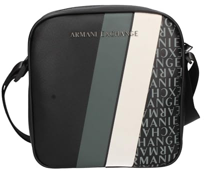 Armani Exchange Herren Umhängetasche schwarz Logo Band