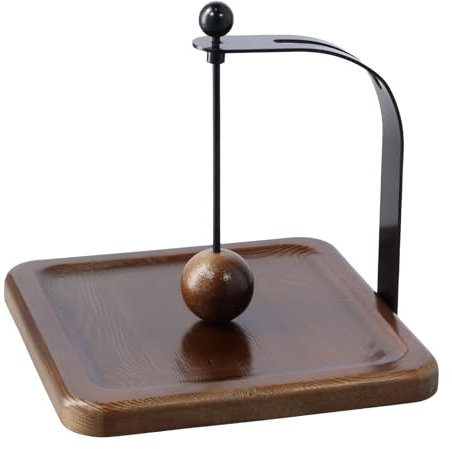 Focenat Porte Serviette de Table, Porte Serviette Papier Bois, Support Serviette Papier, Distributeur de Serviettes Papier pour Maison, Cuisine, Restaurant, Café, 17.5 x 17.5 x24 cm