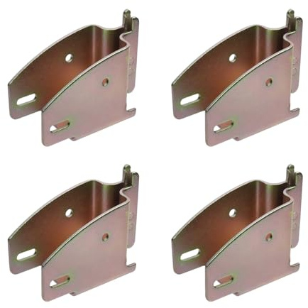 LC LICTOP E Track Lot de 4 supports d'extrémité de poutre en bois galvanisé, très résistant, compatible avec le système d'arrimage de chargement dans les camions, remorques, camionnettes, camping-cars