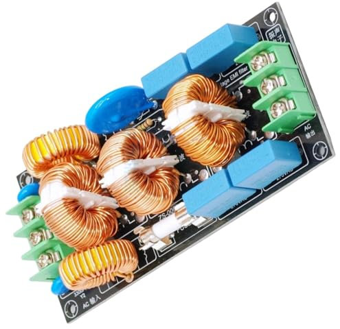 YUGSHNKFC Filtro EMI resistente a altas temperaturas, 220 V, líneas eléctricas, supresión de ruido para uso industrial, equipo de sonido profesional, filtro emis