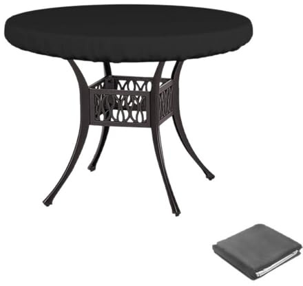 Cubierta para mesa exterior | funda impermeable para muebles de terraza, protección de mesa redonda a prueba de polvo para camping, pícnic, jardín y exterior