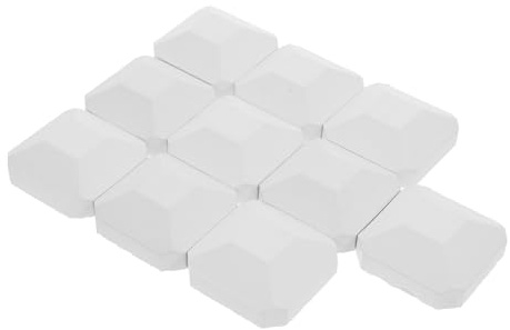 MUCKLILY 10PCS Cordierite Grill Briquettes Replacement Parts for Gas Bbq Grills and Fireplaces Heat Resistant Briquettes Easy to Clean and Install