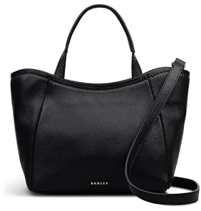 RADLEY London Muswell Lane Damen-Ledergriff, klein, Reißverschluss oben, Schwarz , S