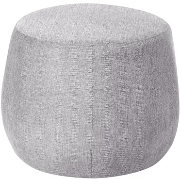 Beliani Puf de Tela Redondo Moderno Forma Tambor Suave salón Dormitorio Verde Claro Ashton