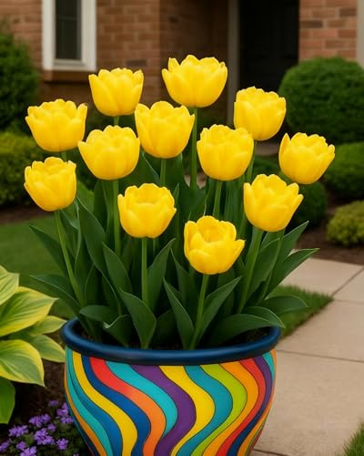 Bulbi di tulipano decorativi, varietà colorate ideali per giardini e terrazzo-4bulbi-S