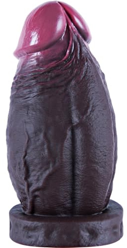 Godemiché réaliste épais de 7,5 cm de diamètre,plug anal en silicone noir de 15,5cm avec ventouse,plug anal large stimulant point G,godemiché XL extra large pour adultes,pour utilisateurs expérimentés