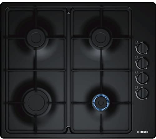 Bosch Home & Kitchen Appliances Bosch PBP6B6B60 Gas hob, 60 cm, Black, Serie 2, Built in